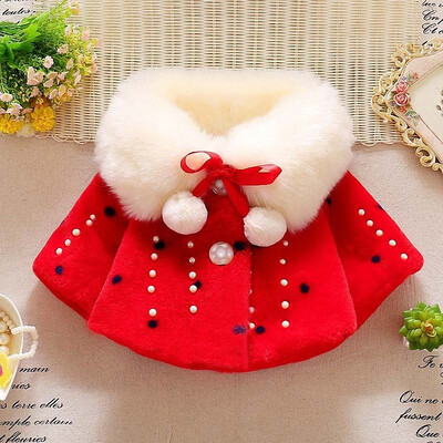

Christmas Baby Child Clothing Girl Infant Winter Warm Coat Cloak Jacket Wool Blends Thick Warm Clothes Down Outerwear & Coats
