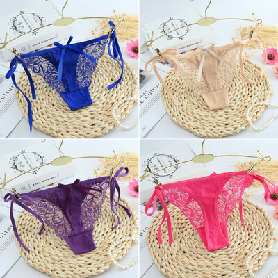 

New Sexy Lace Thong Panties Good Elastic Underwear Women Mini G-string V Back Strappy Brazilian Under pants