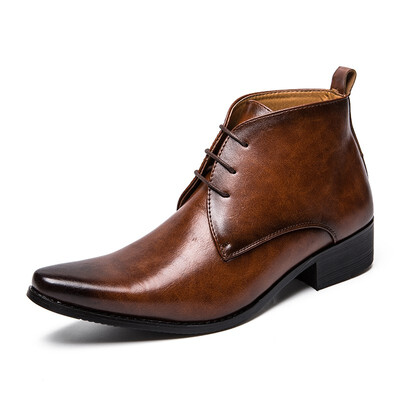 

Mens Shoes Fashion Casual Shoes Genuine Leather Shoes Higt Cut Shoes For Men Black Brown Size 39-44
