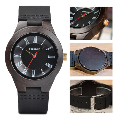 

BOBO BIRD wooden quartz pointer watch Q15