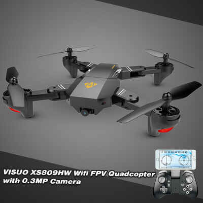 

VISUO XS809W Wifi FPV 03MP Camera Foldable 24G 6-Axis Gyro Selfie Drone RC Quadcopter G-Sensor RTF