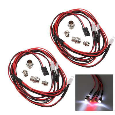 

2 Sets 110 18 Upgrade Parts 4 LED Light Set Headlight Taillight for HSP RC