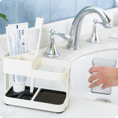 

Bingyou simple Japanese&Korean fashion toothbrush holder plastic enamel cylinder single double rack creative couple wash mouth cup set