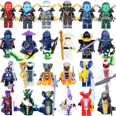 

2018 caliente héroes ninja Kai Jay Cole Zane Nya Lloyd con armas acción juguete figura niños construcción Blocs ladrillo modelo se