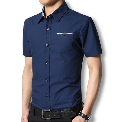 

Fashion Designers Men 2016 Shirts Spring Summer Dress Casual Men Shirts Cotton Men Short Sleeves Shirts Plus Size M-4XL Hot Sale