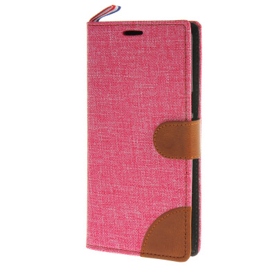 

MOONCASE Denim Style Flip Wallet Card Pouch Bracket Back Case Cover for Samsung Galaxy Grand Prime G5308W Hot pink