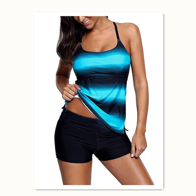 

Womens womens adjustable striped shoulder strap color matching swimsuit split swimsuit jacket set with
