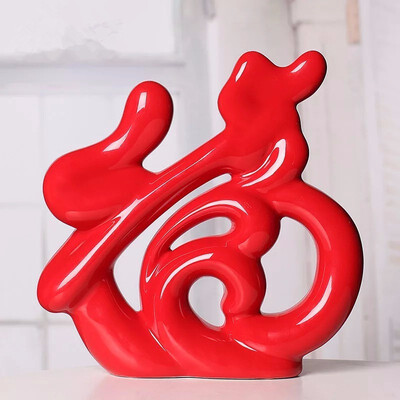 

chinese ceramic hongfu mascot home decorations ornaments creative Traditional Culture porcelain figurines wedding gifts