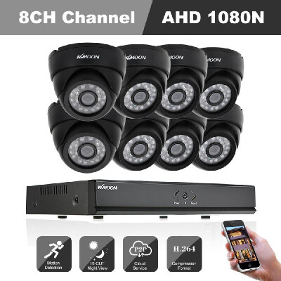 

KKmoon 8CH H264 1080N DVR 8Indoor Infrared Dome Camera 860ft Cable support P2P Cloud Onvif IR-CUT Filter Infrared Night Visi