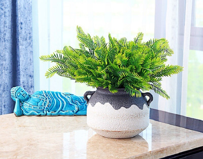 

artificial fernwort Persian leaf artificial plant Fake Plant plastic leaf folium cycas Plant wall decoration