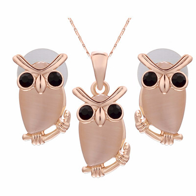 

Yoursfs Super Cute Owl Jewelry SetNecklace Earring SetSilver Color with AAA Qualtiy Austria Crystal Christmas Gift