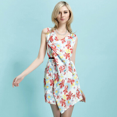

MAZOE Blue Lily Print Платье SL310 Blue M
