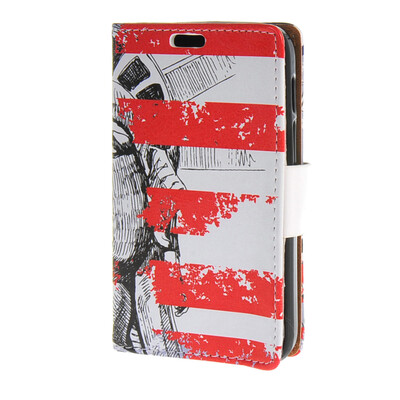

MOONCASE чехол для Alcatel One Touch Pixi 3 (4.0") OT-4013D Leather Flip Wallet Style and Kickstand Case Cover Design / a13