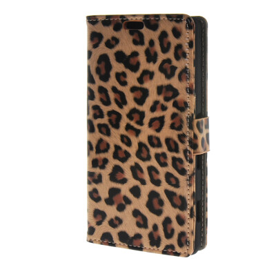 

MOONCASE Case for Sony Xperia Z4V Leather Wallet Flip Pouch Card with Kickstand Case Cover Leopard