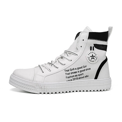 

European&American street dance hip hop high shoes female autumn flat casual Korean version of the tide shoes thick bottom stud