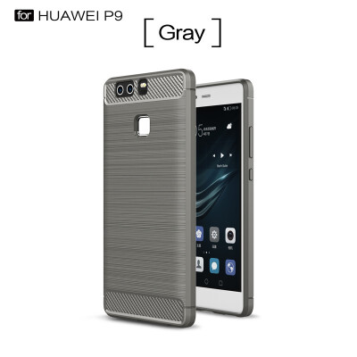 

Fivice Huawei P9 case Luxury brushed carbon fiber TPU soft shell