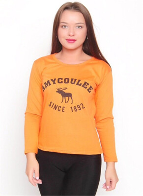 

Long-sleeved T-shirt Women Round Neck slim cotton large size casual shirt Ships from Russia Delivery estimate 37 days