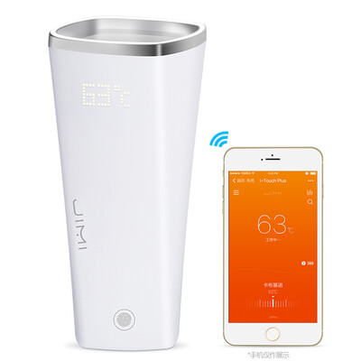 

Jimmy has JIMI one button 55 °C thermostat cup reminds drinking water smart mug creative high-end wife birthday gift business gift to send customer leadership Jingdong self-operated i-Touch white
