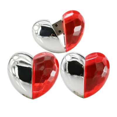 

4GB 8GB 16GB 32GB 64GB 128GB Crystal Heart Model Flash Memory Stick Pen Drive USB Flash Drive USB Drive U Disk Flash Disk USB Card