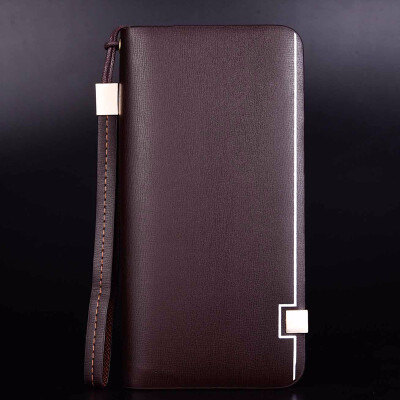 

Purse mens long zipper business handbag Korean version soft leather handbag mens youth fashion mobile phone bag tide