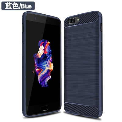 

Fivice Oneplus5 case Brushed carbon fiber silicone anti-fall soft shell phone case