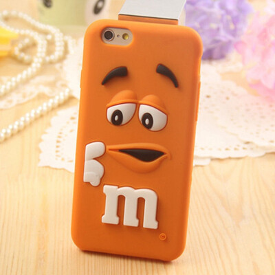 

Cute Humorous Funny 3D Soft Silicone Rubber Skin Cover Case For iPhone 6 ORANGE