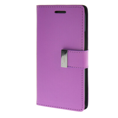 

MOONCASE Case for HTC One M8 Flip Leather Wallet Card Slot Bracket Back Cover Purple