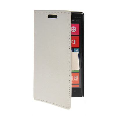 

MOONCASE Slim Leather Side Flip Wallet Card Slot Pouch Stand Shell Back ЧЕХОЛ ДЛЯ Nokia Lumia 930 White