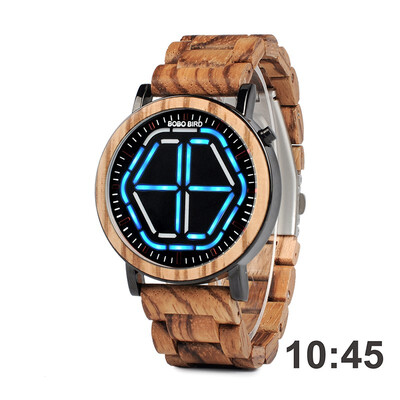 

BOBO BIRD wooden quartz pointer watch P13