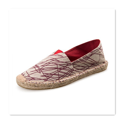

2018 sandals one pedal linen bottom shoes handmade woven canvas shoes breathable deodorant comfortable lazy shoes Chinese style me