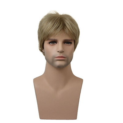 

StrongBeauty Short Brown Choppy Layers Synthetic Wig Wigs for Men Full Wigs