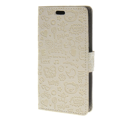

MOONCASE Magic Girl lovely Flip Pouch Card Holster PU Leather Wallet чехол для HTC Desire 320 White