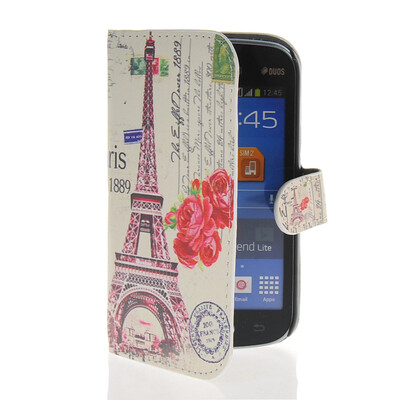 

MOONCASE Scenic Design Leather Side Flip Slot Pouch Stand Shell Back Case Cover for Samsung Galaxy Trend Lite S7390 S7392