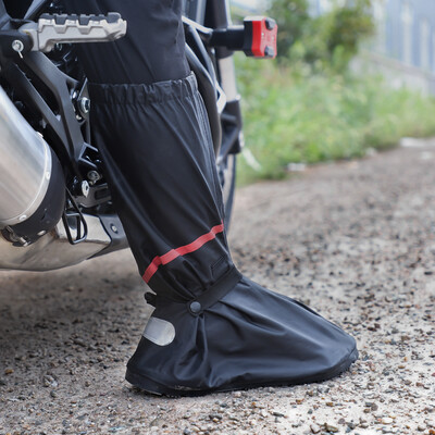 

Wolf walker high tube flat rain shoes set men&women thickened waterproof shoes waterproof shoes cover rain boots non-slip boots riding shoes LXZ-9004 black XL code