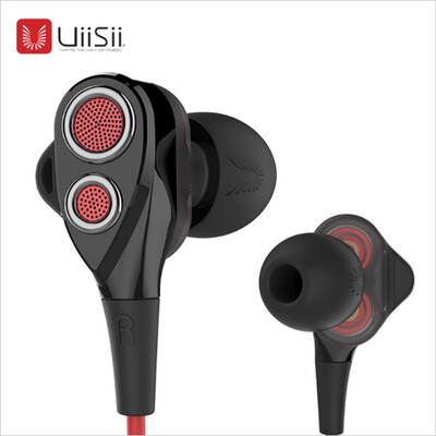 

UIISII BA-T8S 2DD1BA 6 Drives Hybrid technology Earphone HIFI Noise Isolating Stereo with mic Monitor Headset 100 Original box