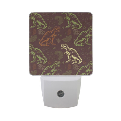 

ALAZA LED Night Light With Smart Dusk To Dawn SensorDinosaur Vintage Prehistoric Plug In Night Light