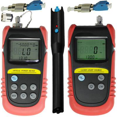 

-50dB 26dB Optical Power Meter 850nm1300nm Wavelength fiber Optical Laser light Source 20MW Fiber Visual fault Locator