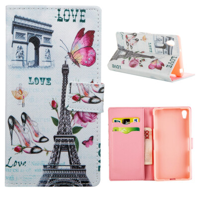 

MOONCASE Case for Sony Xperia Z2 Flip PU Leather Fold Wallet Card Slot Kickstand Back Case Cover [Pattern series] /a09