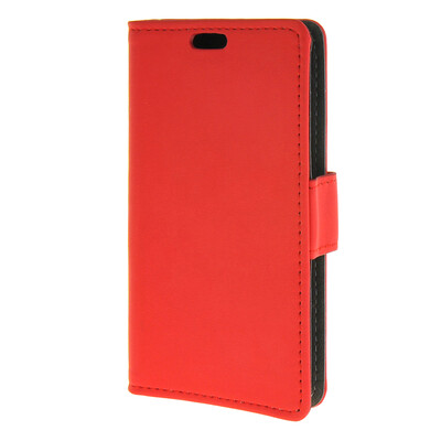 

MOONCASE Простой стиль кожаный бумажник флип карты отойти чехол для Huawei Ascend Y360 красный