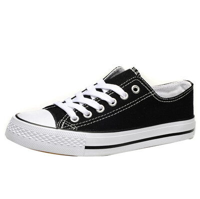 

Men Canvas Sneaker Atheletic Sports Flats Lace up Shoes Boy Trainer Plimsolls Shoes