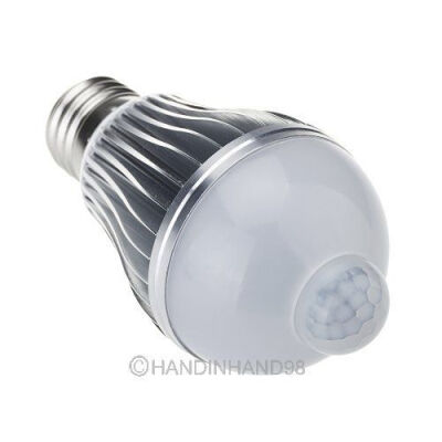 

New E27 LED Light Auto PIR Infrared Motion Sensor Detection Lamp Bulb 5W