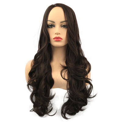 

StrongBeauty Long Wavy Brown Synthetic Wigs Natural Looking Wigs