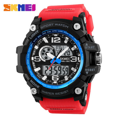 

SKMEI Sports Watch For Men Fashion Multifunctional Chronograph Digital Quartz Watch with Double Display