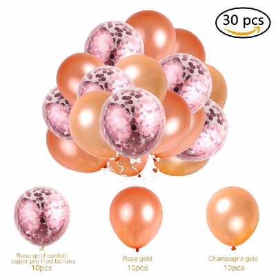 

Esonmus 30pcs Latex Balloons Rose Gold Confetti Balloon 12 Inch Thicken Balloon 12" Solid Color Balloon Rose-gold Balloons Champag