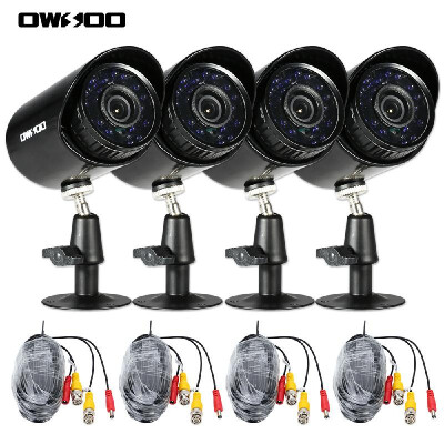 

OWSOO 4720P OutdoorIndoor Bullet Security CCTV Camera 460ft Surveillance Cable Support Weatherproof IR-CUT Night View Plug An