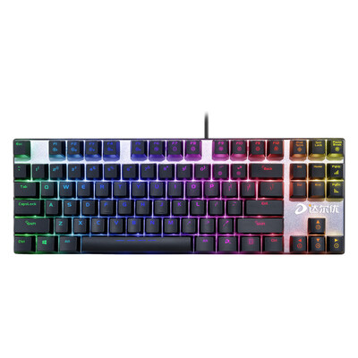 

Дейл отлично (dare-u) 87 ключевой механический Симфонический вариант игры RGB с подсветкой механическая клавиатура черная зеленая ось