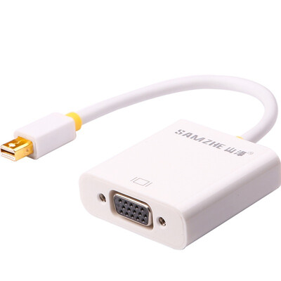 

Yamazawa SAMZHE ZJX-150 Mini DP to VGA Converter Mini Displayport Cable MacBook Lightning Interface Projector White