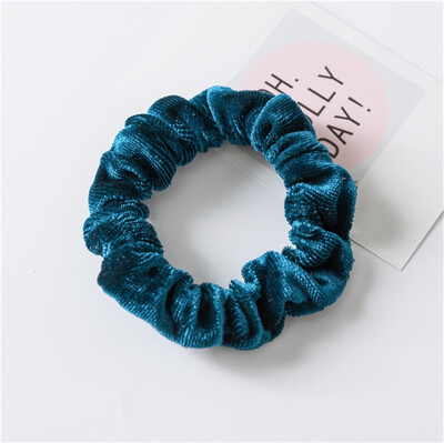 

New Fashion Luxury Soft Feel Velvet Hair Scrunchie Ponytail Donut Grip Loop Holder Stretchy Hair band for women