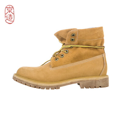 

JZAO Martin boots female workers boots womens breathable anti-velvet matte first layer leather wheat yellow 35