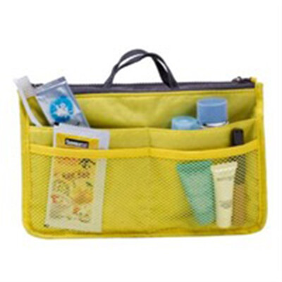 

Organizer Insert Bag Women Nylon Travel Insert Organizer Handbag Purse Large liner Lady Makeup Cosmetic Bag Cheap Female Tote